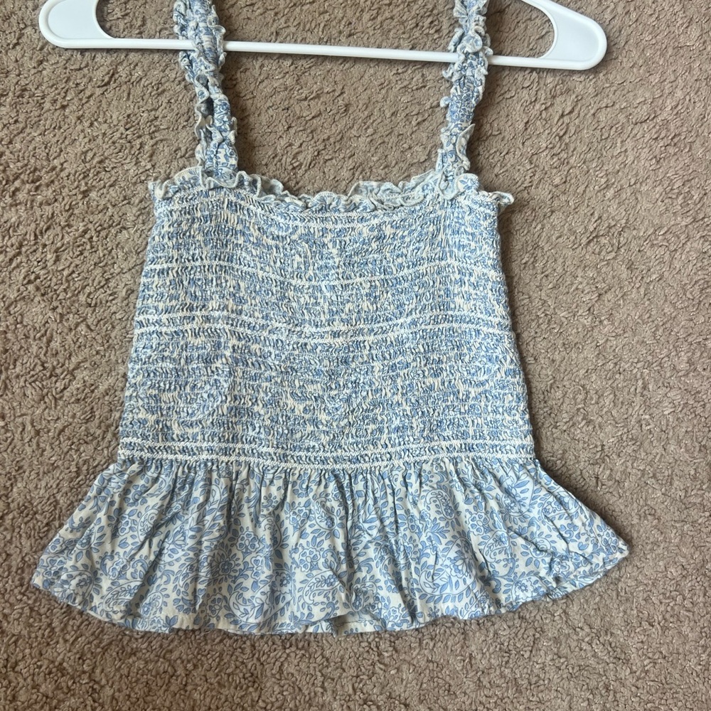 Ruffle tank top,  floral